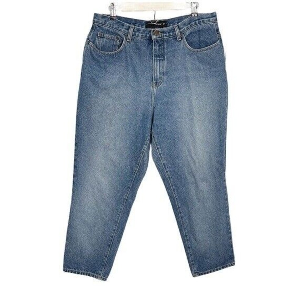 Venezia Women Denim Classic Cut 18 Petite Blue Capri Jeans